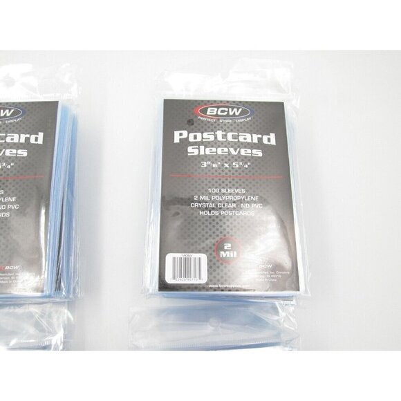Lot of 20 (2,000) BCW 2 Mil Clear Postcard Sleeves 3 11/16 x 5 3/4 - Picture 3 of 3